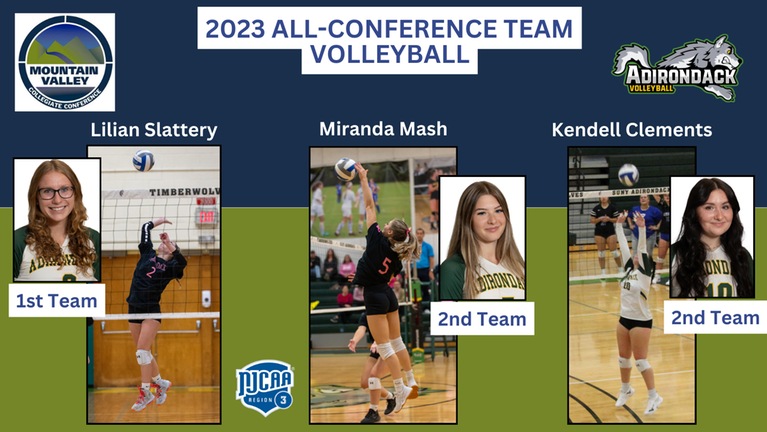 Three Named Volleyball All-Conference