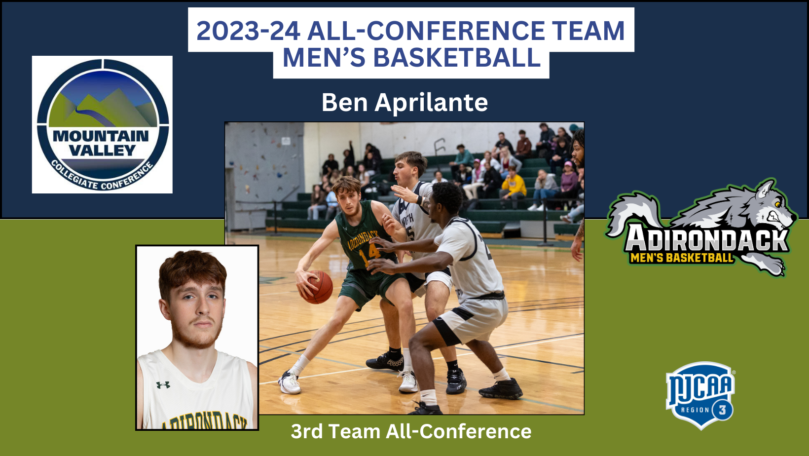 Aprilante Named Men's Basketball All-Conference Thumbnail